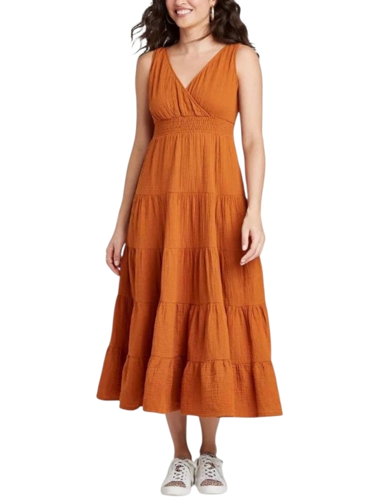 Universal Thread Dresses & Skirts - Universal Thread Burnt Orange Gauze Sleeveless Tiered Dress 3x